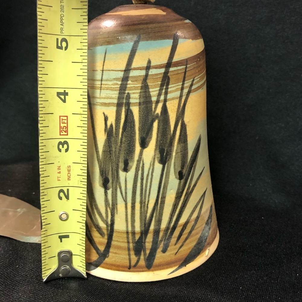 Vintage 1973 Pacific Stoneware Wind Chime Bell - Hand Painted - Collectible - Picture 8 of 13